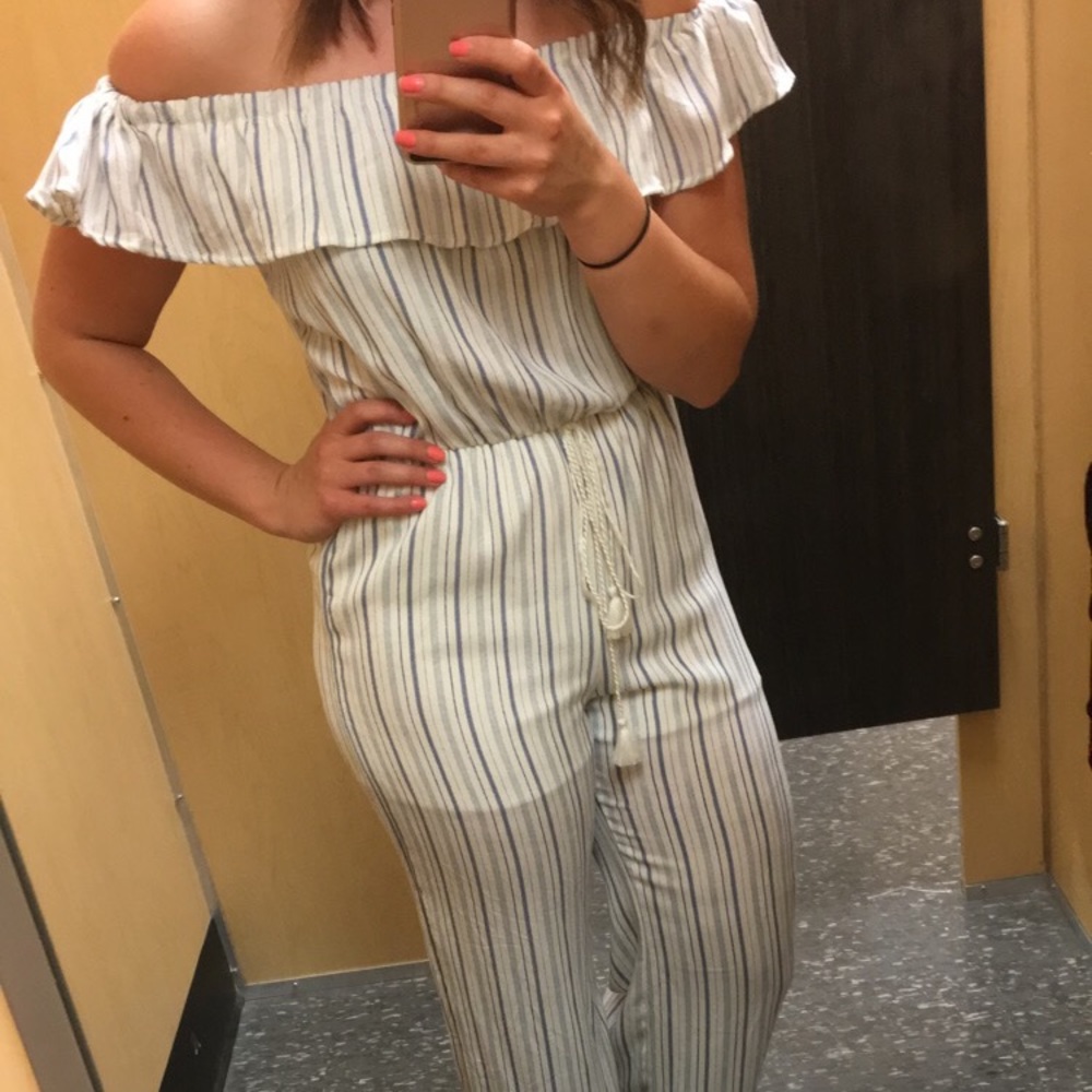 Off the Shoulder Capri Romper